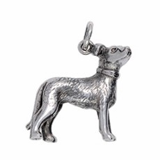Anhänger Chinesischer Hund, Tierkreiszeichen in echt Sterling-Silber 925 oder Gelbgold, Ketten- oder Schlüssel-Anhänger
