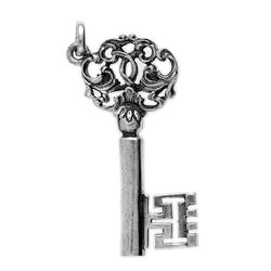 Anhänger Schlüssel antik in echt Sterling-Silber 925 oder Gold, Ketten- oder Schlüssel-Anhänger