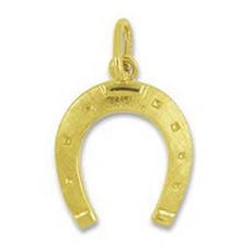 Anhänger Hufeisen in echt Sterling-Silber 925 oder Gold 375, 585, 750, Charm, Ketten- oder Bettelarmband-Anhänger