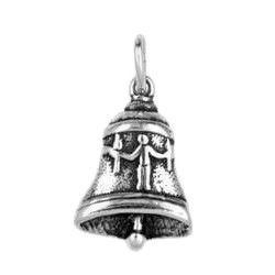 Anhänger Berlin, Freiheitsglocke in echt Sterling-Silber 925 oder Gold, Charm, Ketten- oder Bettelarmband-Anhänger