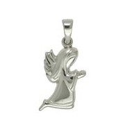 Anhänger Engel in echt Sterling-Silber 925, Charm, Ketten- oder Bettelarmband-Anhänger