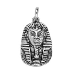 Anhänger Pharao Tutanchamun in echt Sterling-Silber 925 und Gold, Ketten- oder Schlüssel-Anhänger