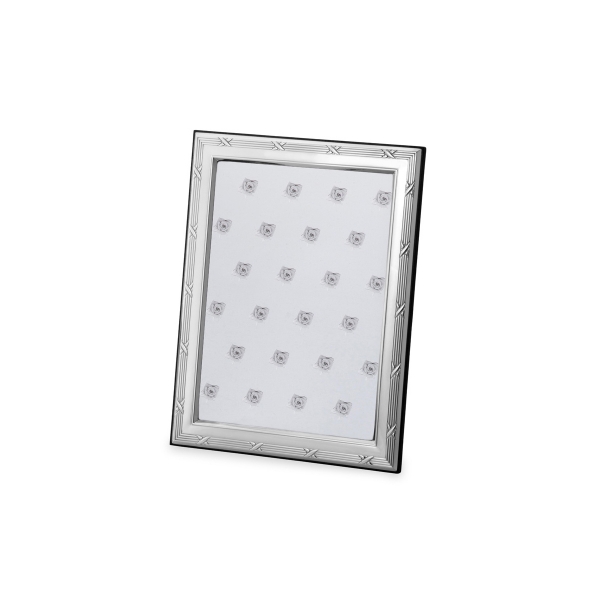 Fotorahmen in echt Sterling-Silber 925, 13 x 18 cm, Kreuzband