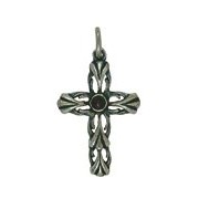 Anhänger Kreuz mit Zirkonia in echt Sterling-Silber 925, Ketten- oder Schlüssel-Anhänger