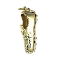 Anhänger Fussballschuh in echt Gold, Charm, Ketten- oder Bettelarmband-Anhänger