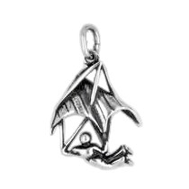 Anhänger Drachenflieger in echt Sterling-Silber 925 oder Gold, Charm, Ketten- oder Bettelarmband-Anhänger