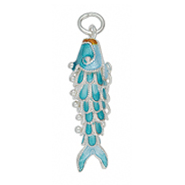 Anhänger Fische: Gliederfische, Charms in echt Sterling-Silber 925