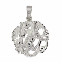 Anhänger Drache in echt Sterling-Silber oder Gelbgold, Kettenanhänger oder Schlüssel-Anhänger 