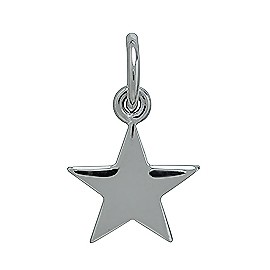 Anhänger Stern in echt Sterling-Silber 925 oder Gold, Charm, Ketten- oder Bettelarmband-Anhänger