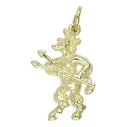 Anhänger Satan in echt Sterling-Silber 925 oder Gold, Charm, Ketten- oder Bettelarmband-Anhänger