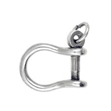 Anhänger Schäkel in echt Sterling-Silber 925 und Gold, Charm, Ketten- oder Bettelarmband-Anhänger