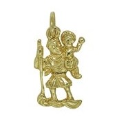 Anhänger Christophorus in echt Sterling-Silber 925 oder Gold, Charm, Ketten- oder Bettelarmband-Anhänger
