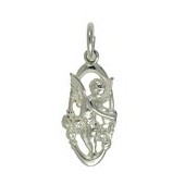 Anhänger Engel in echt Sterling-Silber 925 oder Gelbgold, Charm, Ketten- oder Bettelarmband-Anhänger