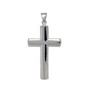 Anhänger Kreuz in echt Sterling-Silber 925 oder Gold matt, Ketten- oder Schlüssel-Anhänger