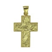 Anhänger Kreuz in echt Gelbgold 333, hochwertiger Ketten- oder Schlüssel-Anhänger
