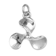 Anhänger Schiffsschraube, Propeller in echt Sterling-Silber oder Gold, Charm, Ketten- oder Bettelarmband-Anhänger