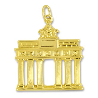 Anhänger Brandenburger Tor in echt Gold, Ketten- oder Schlüssel-Anhänger