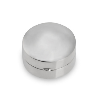 Dose für Pillen in echt Sterling-Silber 925 rund, glatt, Durchmesser: 2,5 cm