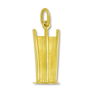 Anhänger Berliner Luftbrückendenkmal in echt Gold, Charm, Ketten- oder Bettelarmband-Anhänger