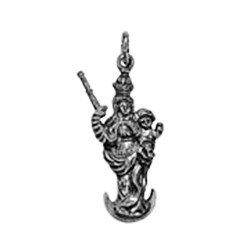 Anhänger München, Patrona Bavariae in echt Sterling-Silber 925 oder Gold, Ketten- oder Schlüssel-Anhänger