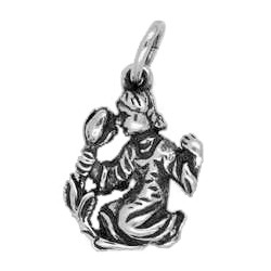 Anhänger Jungfrau, Tierkreiszeichen in echt Sterling-Silber 925 oder Gold, Charm, Ketten- oder Bettelarmband-Anhänger