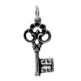 Anhänger Bremer Schlüssel in echt Sterling-Silber 925, Charm, Ketten- oder Schlüssel-Anhänger