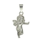 Anhänger Engel in echt Sterling-Silber 925 massiv, Charm, Ketten- oder Bettelarmband-Anhänger
