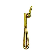 Anhänger Schneebesen, Schaumschläger in echt Sterling-Silber 925 oder Gold, Charm, Ketten- oder Bettelarmband-Anhänger