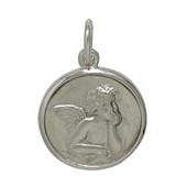 Anhänger Schutzengelplättchen in echt Sterling-Silber 925 oder Gold, Charm, Ketten- oder Bettelarmband-Anhänger