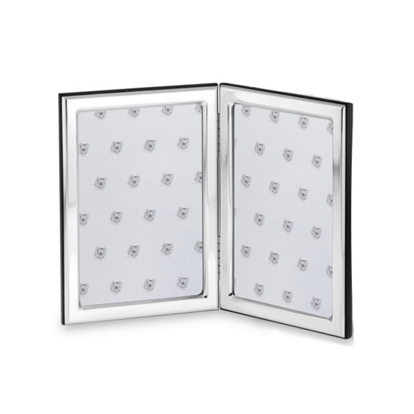 Doppelter Fotorahmen in echt Sterling-Silber 925, 9 x 13 cm