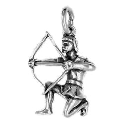 Anhänger Schütze, Sternzeichen in echt Sterling-Silber 925 oder Gold, Ketten- oder Schlüssel-Anhänger