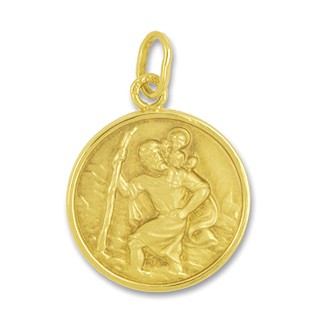 Anhänger Christophorus in echt Gold 585, Charm, Ketten- oder Bettelarmband-Anhänger