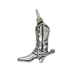 Anhänger Cowboystiefel, Westernstiefel, Boot in echt Sterling-Silber 925 oder Gold, Charm, Ketten- oder Bettelarmband-Anhänger