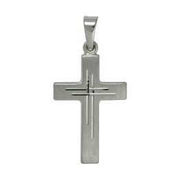 Anhänger Kreuz in echt Sterling-Silber 925 seidenmatt, Ketten- oder Schlüssel-Anhänger