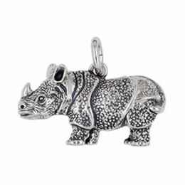 Anhänger Nashörner, Rhinozerosse, Rhinoceroses, Charms in Silber & Gold