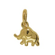 Anhänger Elefant in echt Sterling-Silber 925 & Gold, Charm
