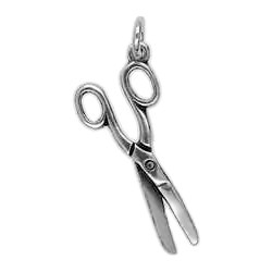 Anhänger Schere in echt Sterling-Silber 925 oder Gold, Charm, Ketten- oder Bettelarmband-Anhänger