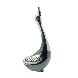 Zierfigur Gans in echt Sterling-Silber 925, Standmodell