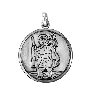 Anhänger Schutzpatron Christophorus in echt Sterling-Silber 925 oder Gold, Ketten- oder Schlüssel-Anhänger