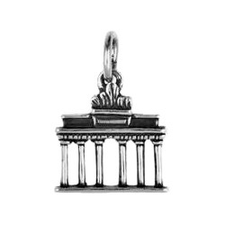 Anhänger Berlin, Brandenburger Tor in echt Sterling-Silber 925 oder Gold, Charm, Ketten- oder Bettelarmband-Anhänger