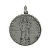 Münzanhänger Patrona Bavariae, Schutzheilige Maria in echt Sterling-Silber 925, Ketten- oder Schlüssel-Anhänger