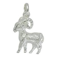 Anhänger Widder, Sternzeichen in echt Sterling-Silber und Gold, Ketten- oder Schlüssel-Anhänger