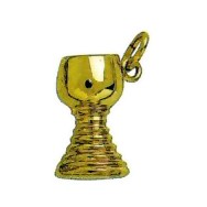 Anhänger Römer, Weinglas in echt Gold, Charm, Ketten- oder Bettelarmband-Anhänger