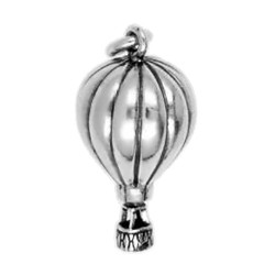 Anhänger Heißluftballon in echt Sterling-Silber 925 oder Gold, Ketten- oder Schlüssel-Anhänger