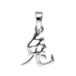 Anhänger Hase, 兔, Chinesisches Tierkreiszeichen, Sternzeichen "tù" in echt Sterling-Silber 925 oder Gold, Charm, Ketten- oder Bettelarmband-Anhänger