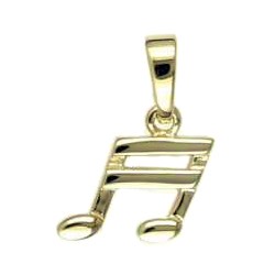 Anhänger Sechzehntel Noten in echt Sterling-Silber 925 oder Gold, Charm, Ketten- oder Bettelarmband-Anhänger